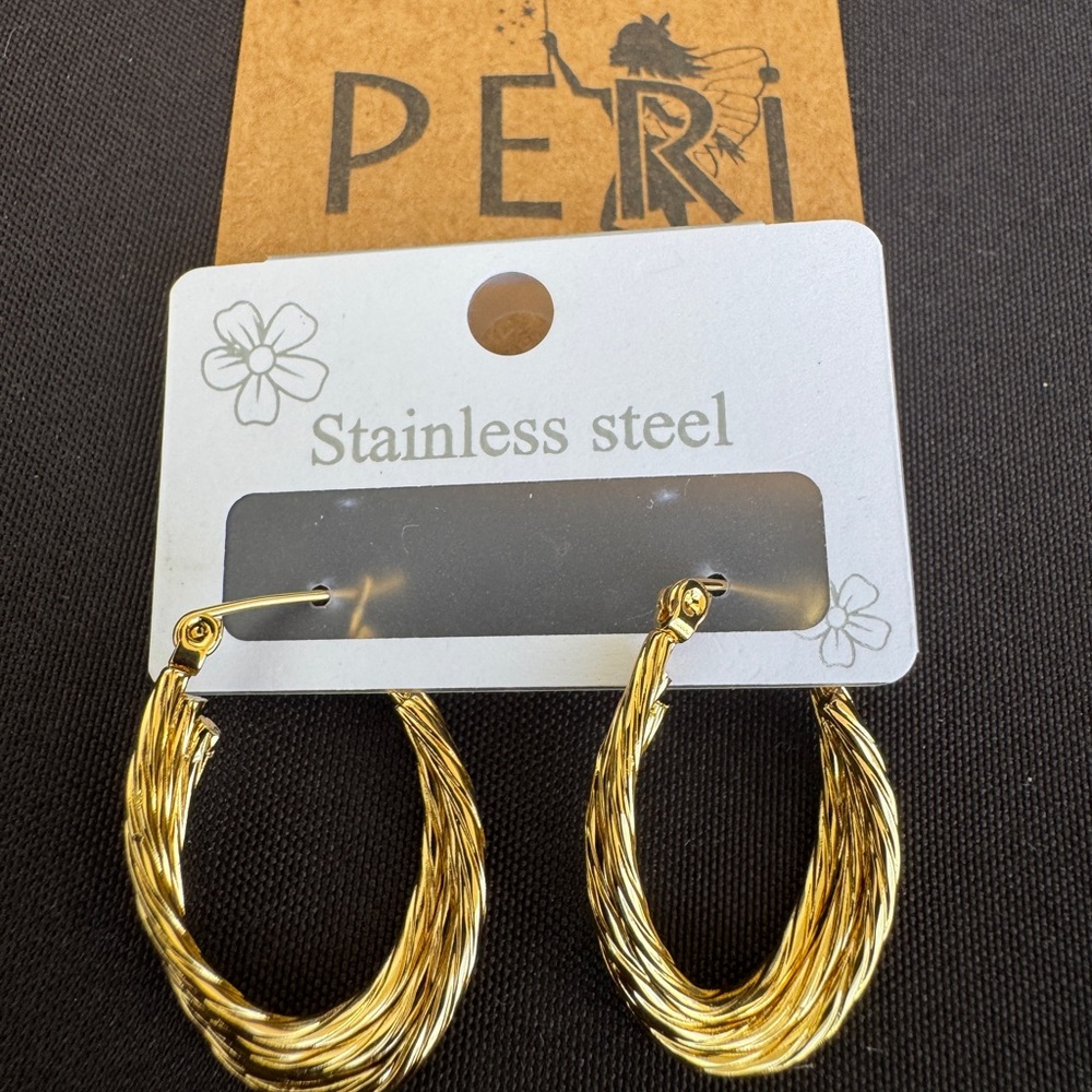 PERI’S Stainless Steel Gold Earrings